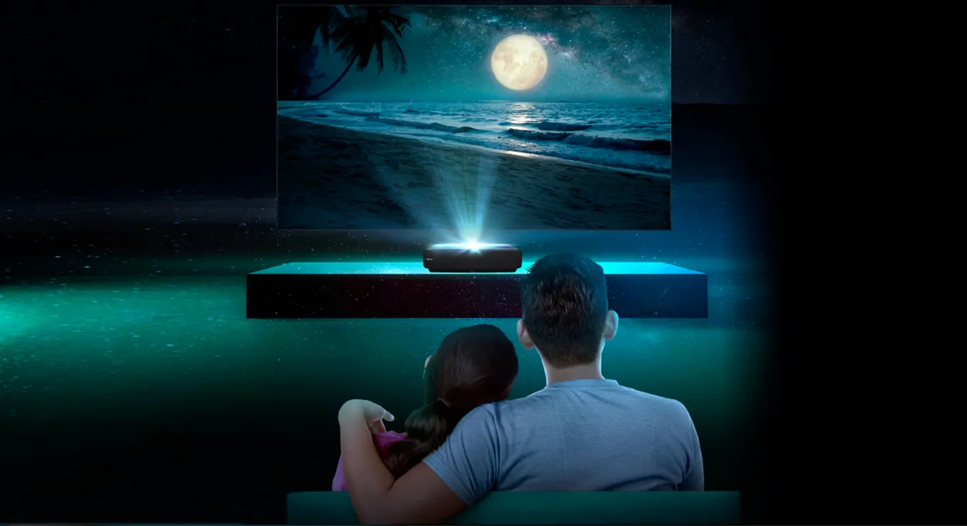 Installazione di una Laser TV: allineamento tra proiettore e schermo