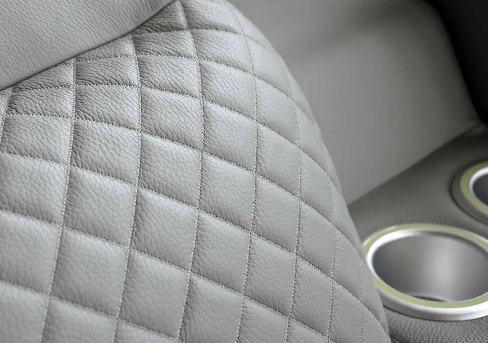 Diamond quilted full grain leather and hand stitched seams on a made to measure cinema recliner